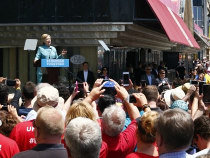 Democratic presidential candidate Hillary Clinton speaks during a event in Atlantic City, New Jersey, on July 6, 2016.
