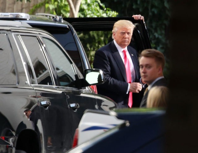 WASHINGTON, DC - JULY 07: Presumptive Republican presidential nominee Donald Trump arrive
