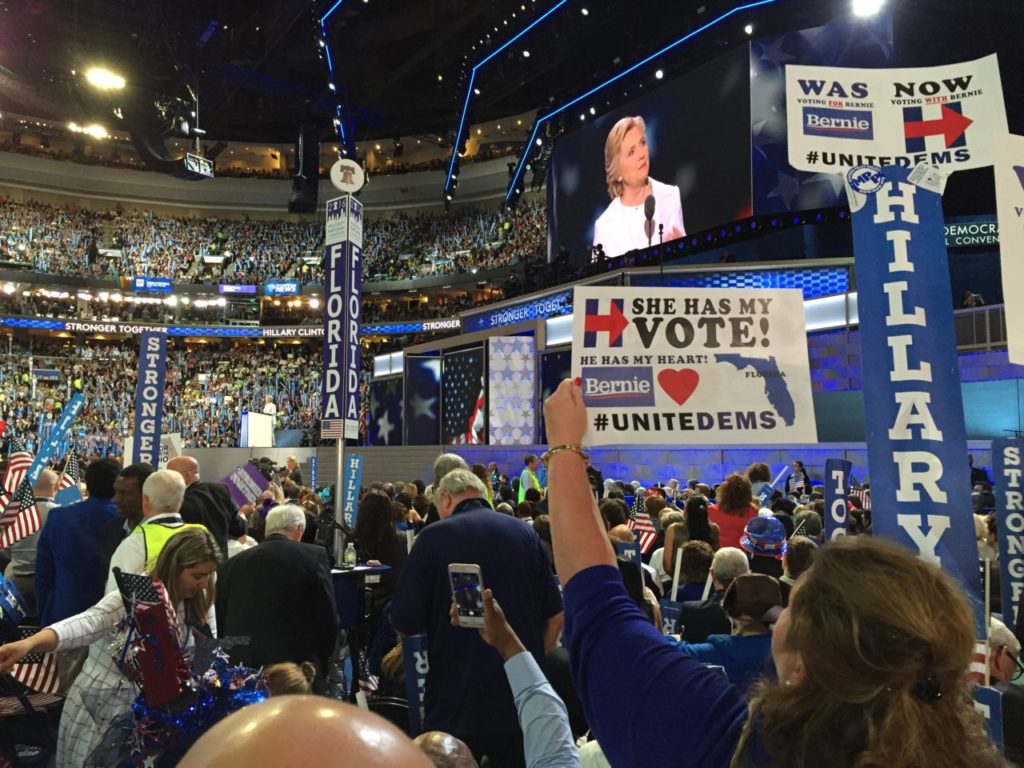 Hillary speech (Joel Pollak / Breitbart News)