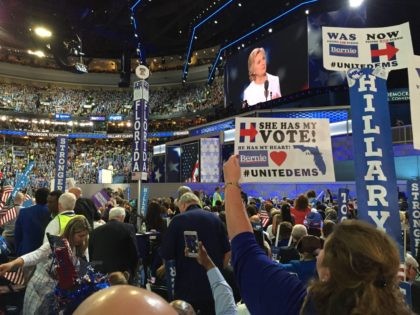 Hillary Clinton from floor (Joel Pollak / Breitbart News)