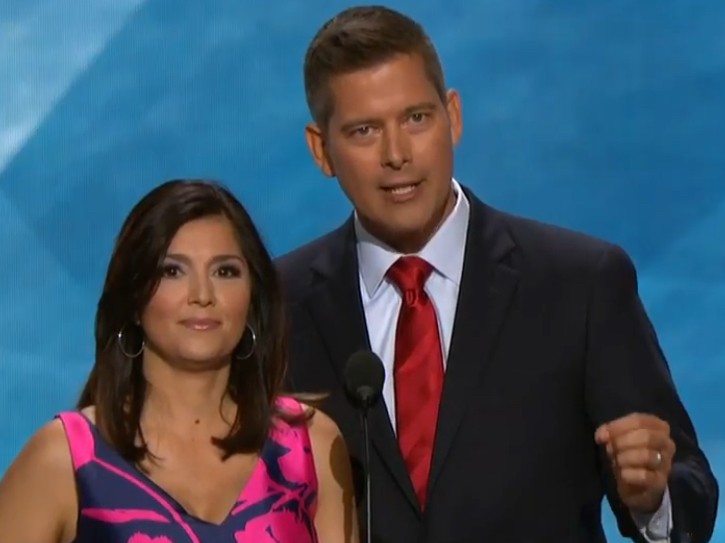 Sean Duffy (R-WI) and his wife, Rachel Campos-Duffy, delivered a humorous a...
