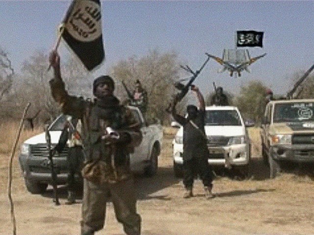 NIGERIA, UNKNOWN : A screen grab made on January 20, 2015 from a video of Nigerian Islamist extremist group Boko Haram obtained by AFP shows the leader of the Islamist extremist group Boko Haram Abubakar Shekau holding up a flag as he delivers a message. Boko Haram has claimed a …