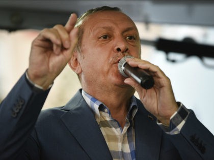 Turkish President Recep Tayyip Erdogan delivers a speech in Istanbul, Saturday, July 16, 2016. Forces loyal to Erdogan quashed a coup attempt in a night of explosions, air battles and gunfire that left some hundreds of people dead and scores of others wounded Saturday. The chaos Friday night and Saturday …