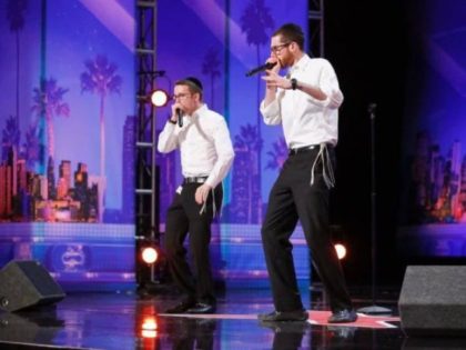 Ilan Swartz-Brownstein (left) and Josh Leviton perform on 'America's Got Talent'. (photo credit:COURTESY NBC)