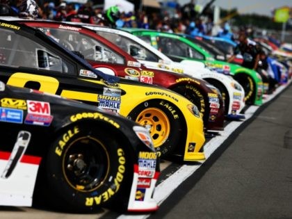 LONG POND, PA - JULY 29: A general view of pit road during qualifying for the NASCAR Sprin