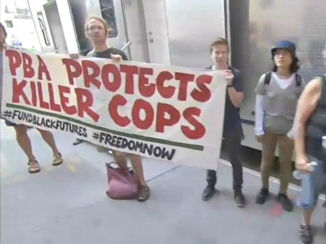 Anti-Cop Protesters Block Manhattan Police Union Headquarters