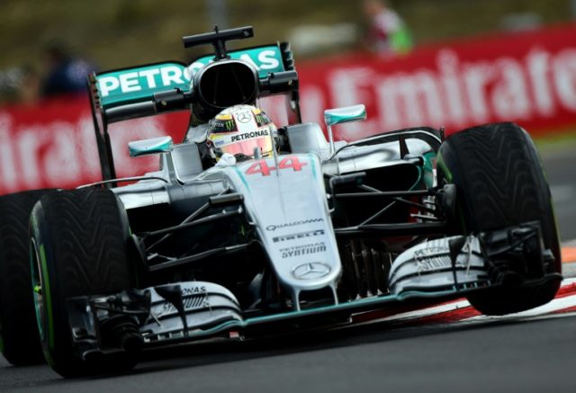 Lewis Hamilton trails his Mercedes team-mate Nico Rosberg by just one point in the champio