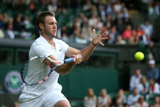 Jack Sock of the US, pictured in Wimbledon on July 2, 2016, is currently ranked 26th in th