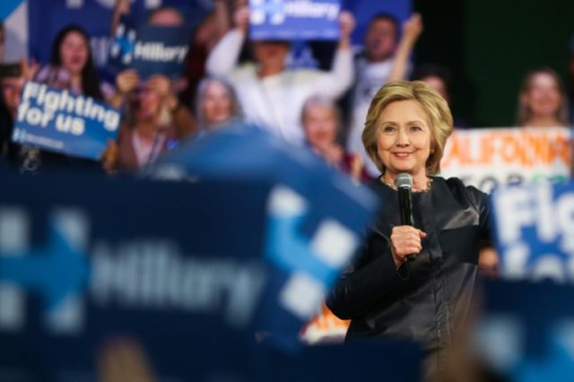 Hillary Clinton, the first woman to represent a major US political party as its presidenti