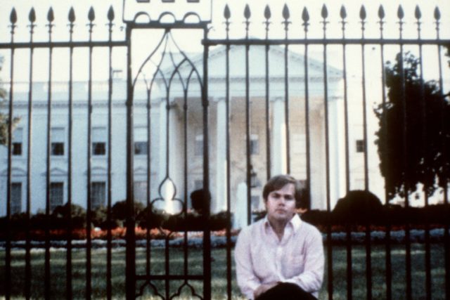 Picture taken in front of the White House of John Hinckley who attempted to assassinate US
