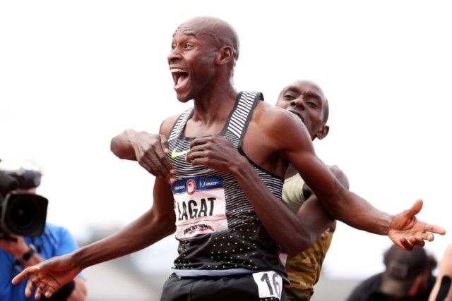 Bernard Lagat, a bronze medalist in the 1,500m at the 2000 Sydney Olympics, stormed home o