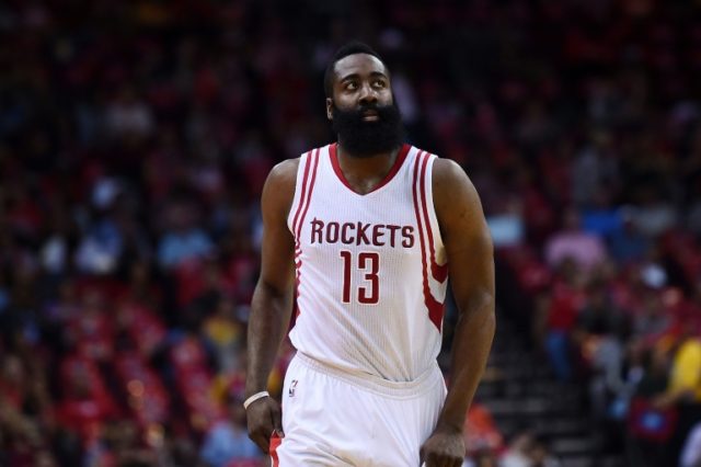 With the Houston Rockets James Harden, pictured on April 13, 2016, has developed into one