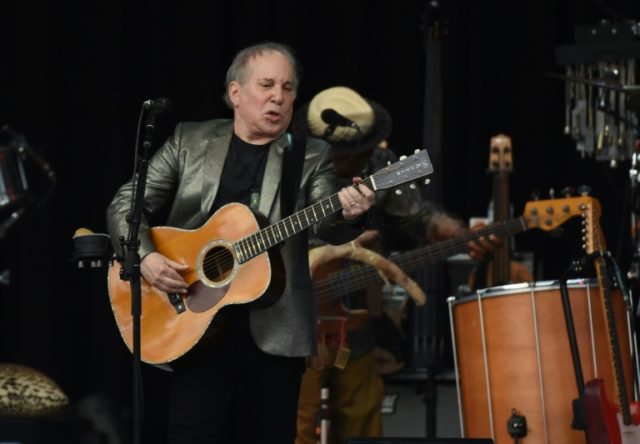 Singer Paul Simon performs at Forest Hills Stadium in the Queens borough of New York on Ju