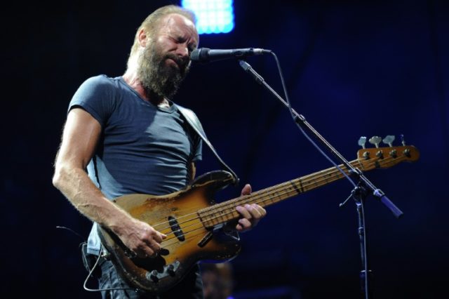 Sting performs in the French city of Nimes in July 2015