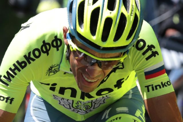 Spain's Alberto Contador rides during the ninth stage of the Tour de France on July 10, 20