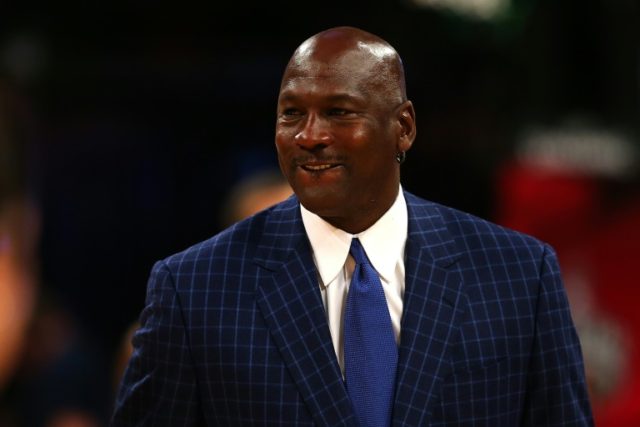 NBA hall of famer and Charlotte Hornets owner Michael Jordan walks off the court during th