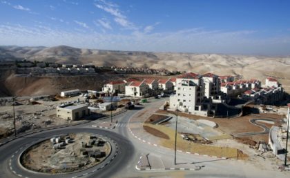 Part of the Jewish settlement of Maale Adumim, east of Jerusalem, pictured on November 11,