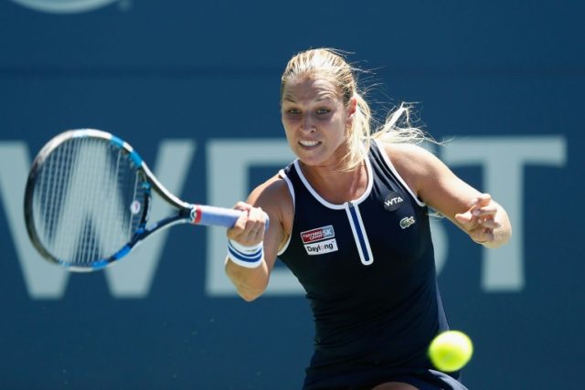 Dominika Cibulkova of Slovakia was one of the last among the top seeds to begin play at th