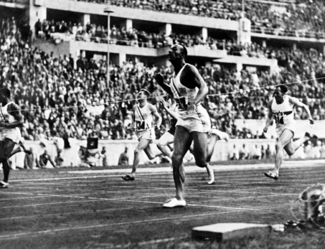 US champion Jesse Owens ruined Hitler's plans to showcase the best of the Aryan race, by w