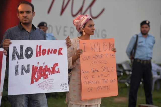 "Honour" killings -- a custom in which a relative is killed by another for bringing the fa