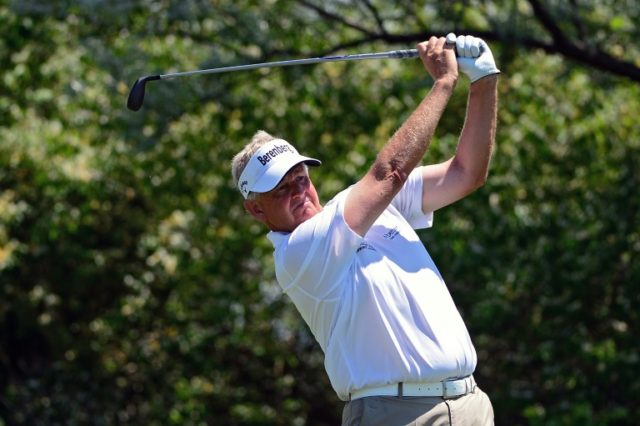 Colin Montgomerie of Scotland, pictured on May 29, 2016, will lead out golf's oldest major