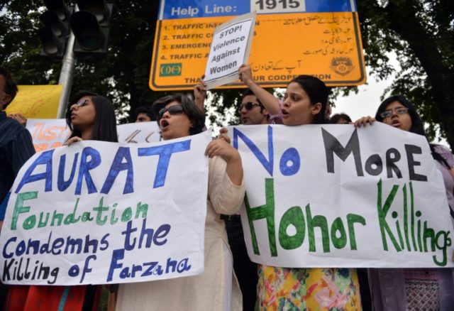 Pakistani human rights activists protest in Islamabad against so-called "honour" killings