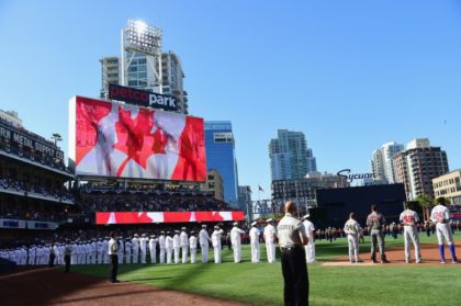 The Tenors, a quartet prominent in Canada who perform both operatic and pop fare, sang the Canadian national anthem in San Diego before Major League Baseball's annual inter-league face-off