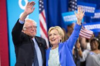 Bernie Sanders waged a feisty yearlong battle against Hillary Clinton in the Democratic primaries, before endorsing her on July 12, 2016