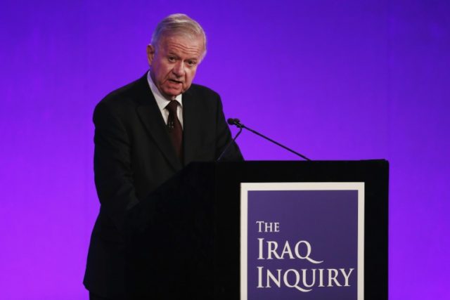 Iraq Inquiry chairman John Chilcot presents the findings of his report at the QEII Centre