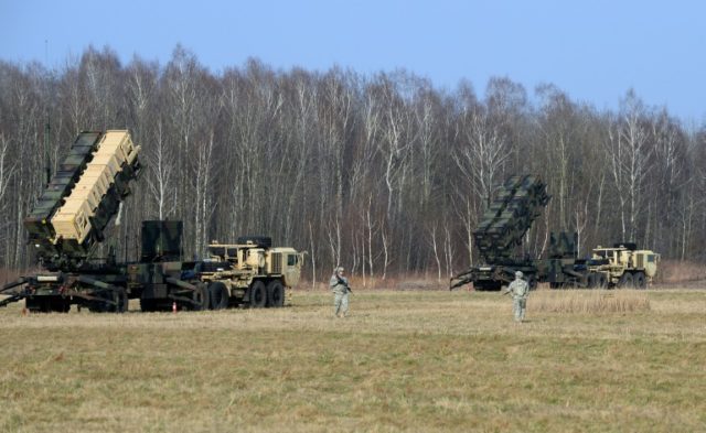 US troops preform a test of the Patriot air and missile defence system in Sochaczew, Polan