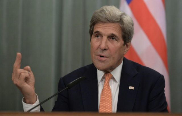 US Secretary of State John Kerry speaks during a press conference on July 15, 2016
