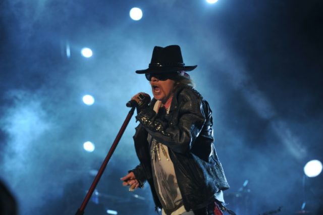 Axl Rose of Guns N' Roses performs in Bangalore on December 7, 2012