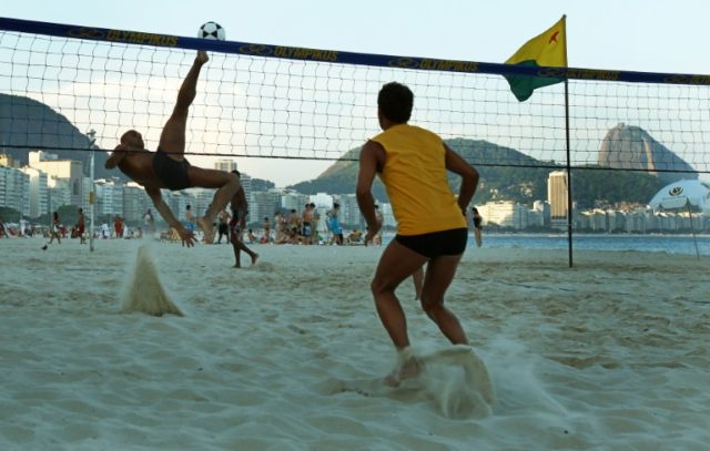 Winter or summer residents of Rio de Janeiro take part in sports, part of the easygoing C