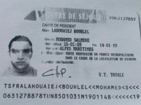 A reproduction of the residence permit of Mohamed Lahouaiej-Bouhlel, the man who rammed his truck into a crowd celebrating Bastille Day in Nice on July 14