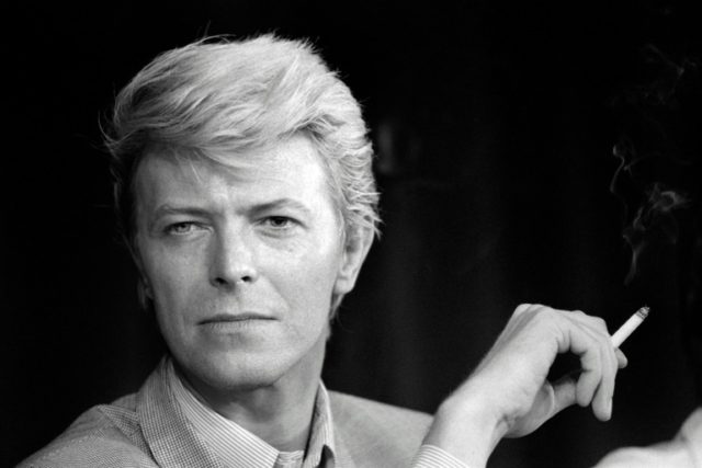 British rock legend David Bowie, pictured on May 11, 1983, co-wrote the music for a scienc