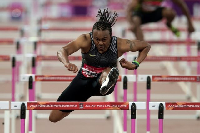 Aries Merritt of the US, in action on May 18, 2016, revealed his bid to compete in Brazil