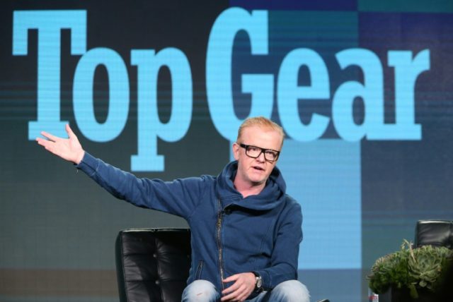 Host Chris Evans speaks onstage during the Top Gear panel as part of the BBC America porti