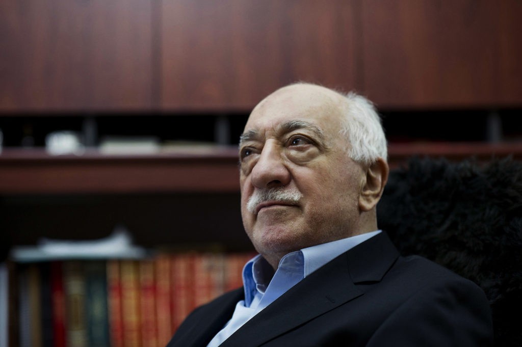 FILE - In this March 15, 2014 file photo, Turkish Muslim cleric Fethullah Gulen, sits at his residence in Saylorsburg, Pa. A lawyer for the Turkish government, Robert Amsterdam, said that "there are indications of direct involvement" in the Friday, July 15, 2016, coup attempt of Fethullah Gulen, a Muslim cleric who is living in exile in Pennsylvania. (AP Photo/Selahattin Sevi, File)