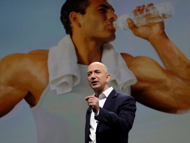 Jeff Bezos, CEO and founder of Amazon, at the introduction of the new Amazon Kindle Fire H