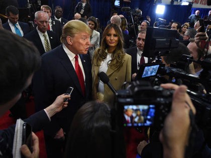 LAS VEGAS, NV - DECEMBER 15: Republican presidential candidate Donald Trump and his wife