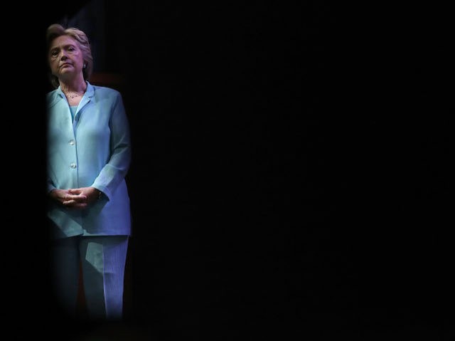 WASHINGTON, DC - AUGUST 05: Democratic presidential nominee Hillary Clinton answers quest