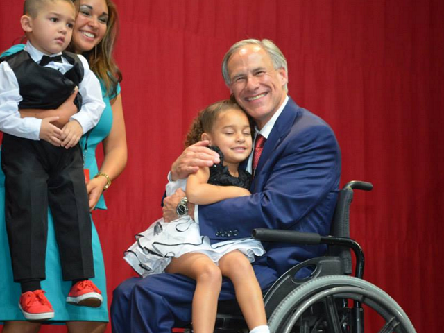 Greg Abbott at victory party