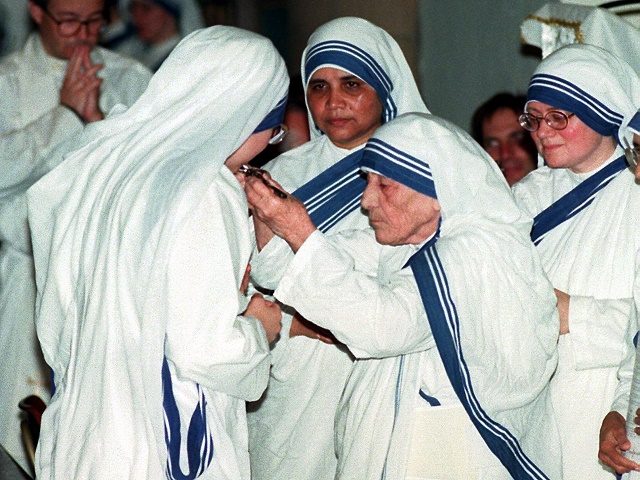 NEW YORK, UNITED STATES: A nun who has just professed her vows to the the Missionaries of
