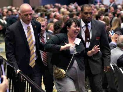 Protester at Trump Speech AP PhotoEvan Vucci