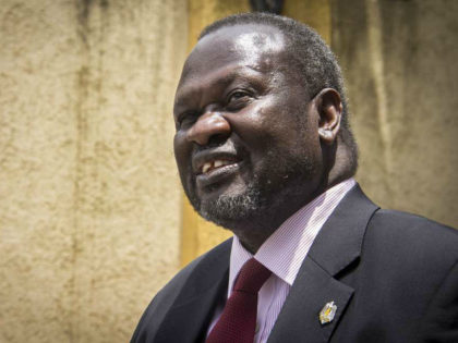 FILE--- In this file photo of Monday, Aug. 31, 2015. South Sudan's rebel leader Riek Machar. Sudan's rebel leader Machar has fled the country, a spokesman for his party said Thursday Aug. 18. 2016 . The former First Vice President Riek Machar has gone to a safe country in the …