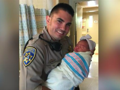 CHP delivers baby (California Highway Patrol via KCRA)