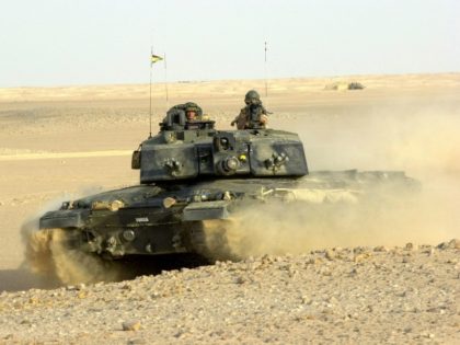 The battle tank Challenger 2 of the 3rd Troop ''D'' Squadron of the Ro