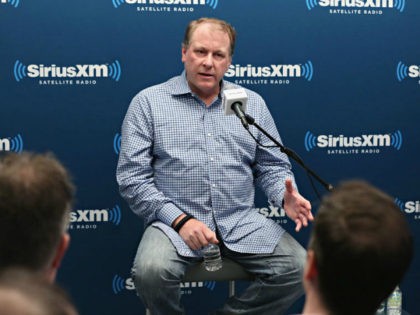 NEW YORK, NY - APRIL 27: Former ESPN Analyst Curt Schilling talks about his ESPN dismissal