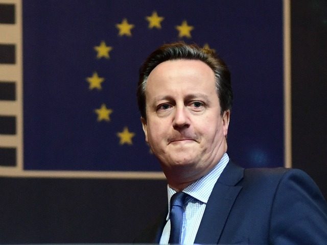 British Prime Minister David Cameron leaves at the end of the first day of an European Council leaders' meeting in Brussels, February 19, 2016. EU leaders head into a make-or-break summit sharply divided over difficult compromises needed to avoid Britain becoming the first country to crash out of the bloc. …