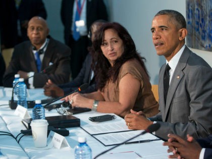 President Barack Obama meets with Cuban dissidents at the U.S. Embassy, Tuesday, March 22,